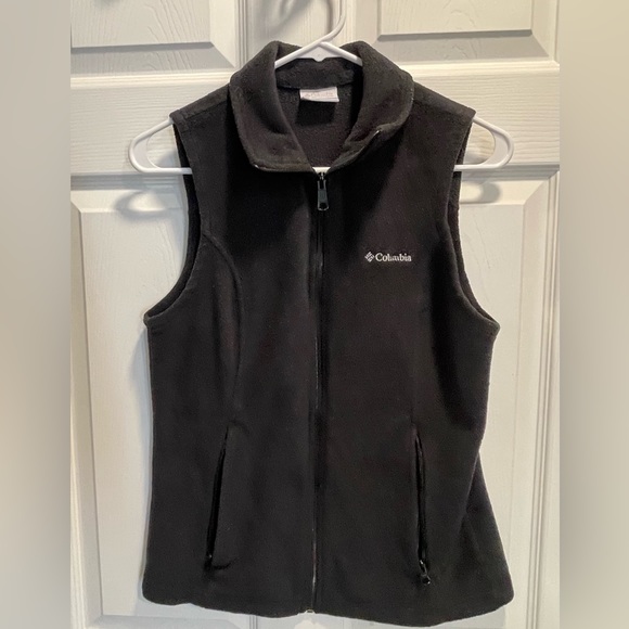 Columbia Vest Womens Medium Black Outdoors Full Zip Fleece Ladies - Picture 1 of 6